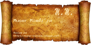 Muser Mimóza névjegykártya